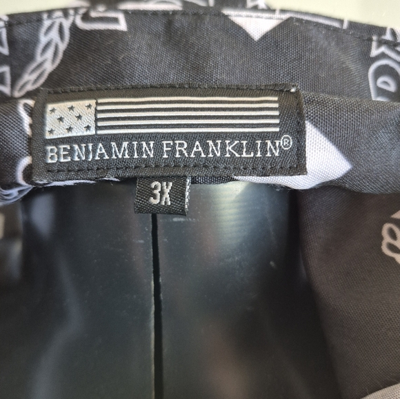 Black Graphic Men's Shirt 3X Benjamin Franklin - Picture 2 of 6